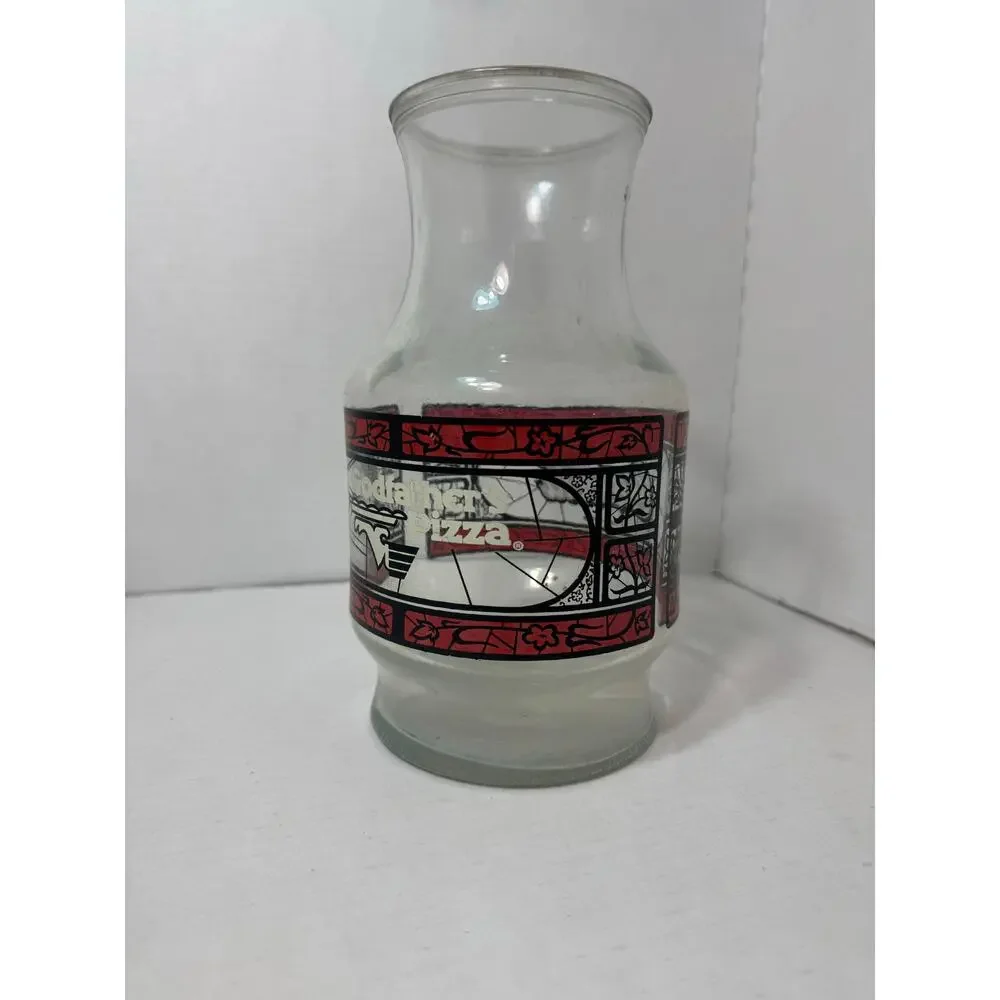 Coca-Cola Godfather's Pizza Glass Pitcher Vintage